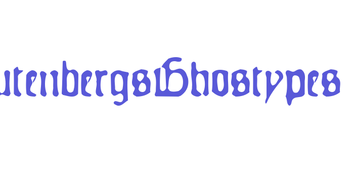 GutenbergsGhostypes Font Download