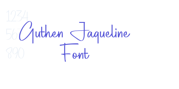 Guthen Jaqueline Font font free