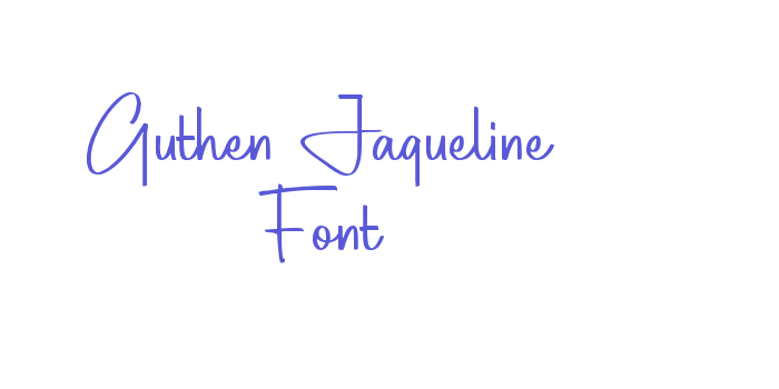 Guthen Jaqueline Font Font Download