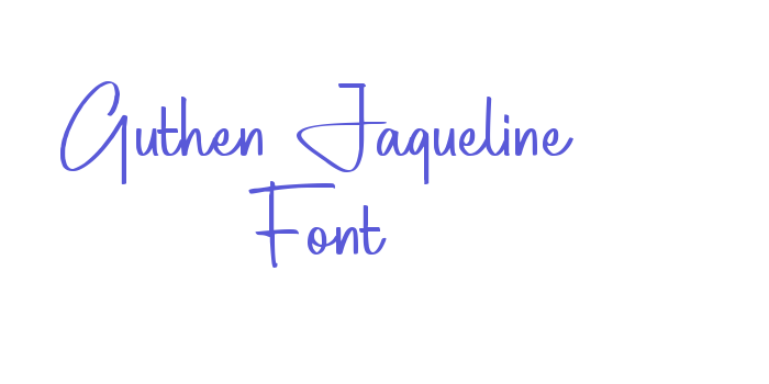 Guthen Jaqueline Font Font