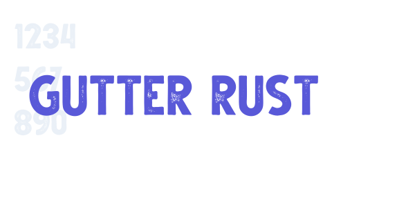 Gutter Rust font free