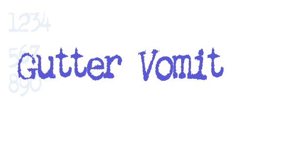 Gutter Vomit font