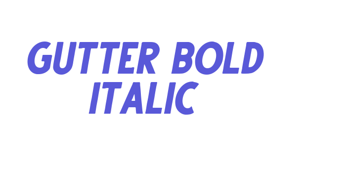 Gutter Bold Italic Font Download