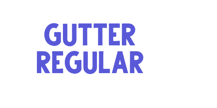 Gutter Regular Font