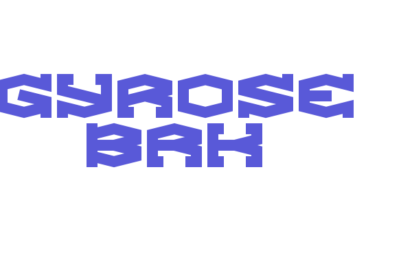 Gyrose BRK Font