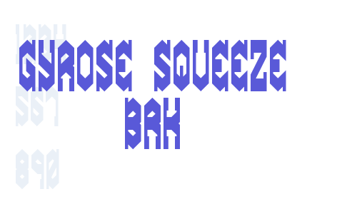 Gyrose Squeeze BRK Font