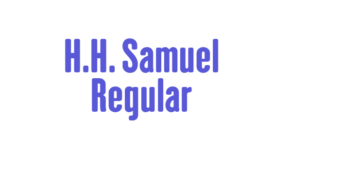 H.H. Samuel Regular Font Download