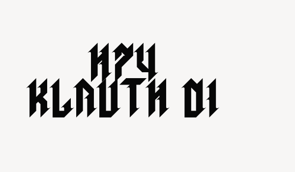 H74 Klauth 01 Font