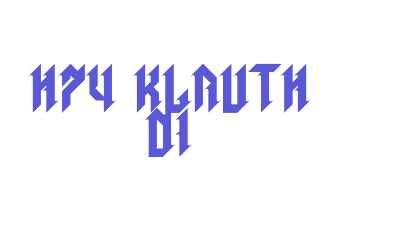 H74 Klauth 01 Font Download