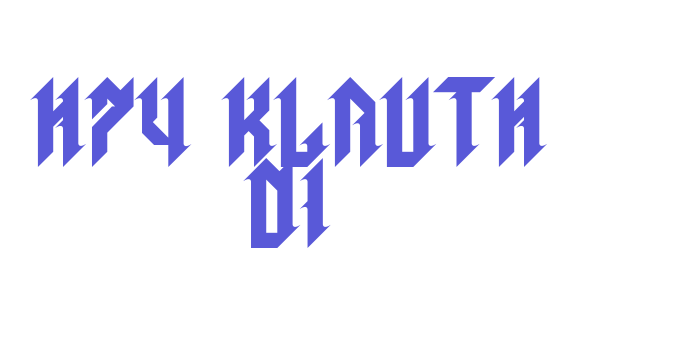 H74 Klauth 01 Font Download