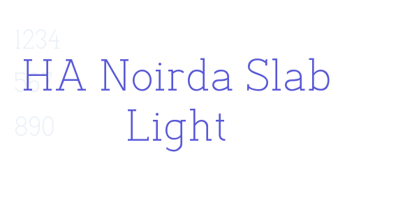 HA Noirda Slab Light font free