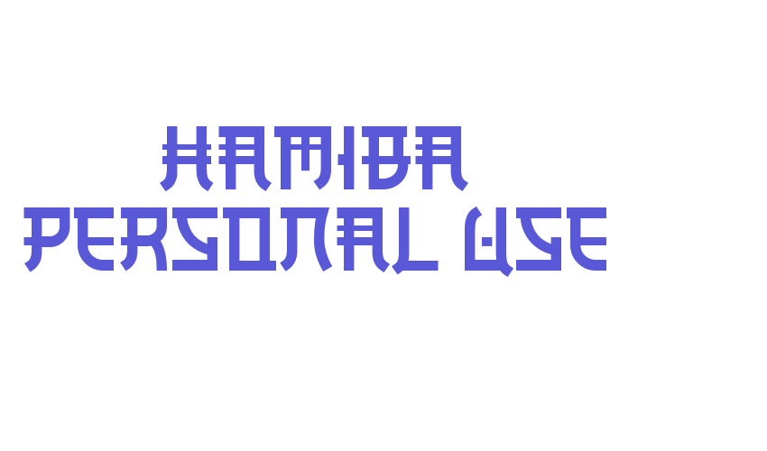 HAMIBA PERSONAL USE Font Download