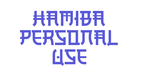 HAMIBA PERSONAL USE Font Download