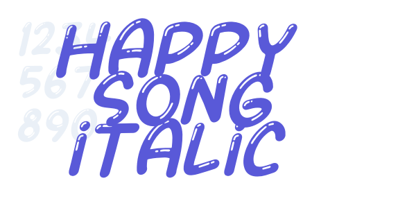 HAPPY SONG Italic font free