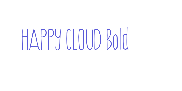 HAPPY CLOUD Bold Font