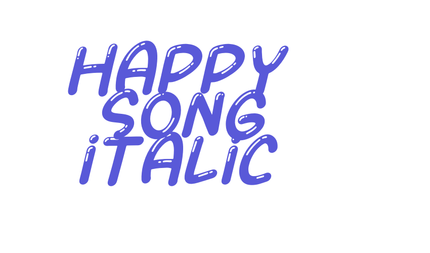 HAPPY SONG Italic Font