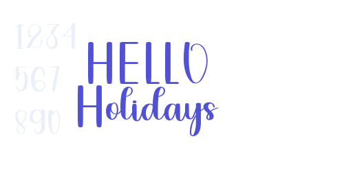 HELLO Holidays-font-download