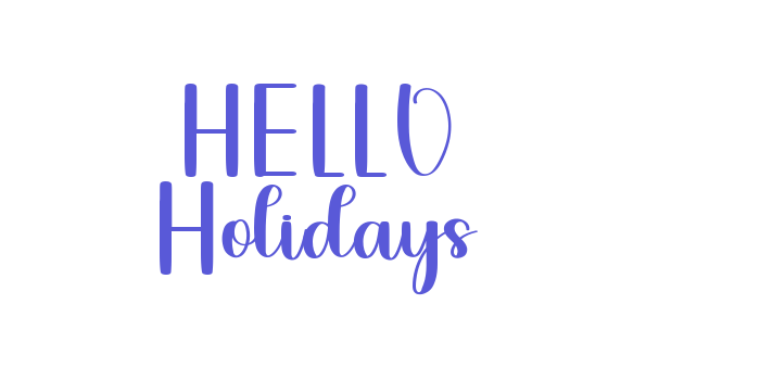 HELLO Holidays Font