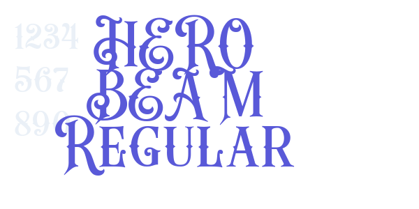 HERO BEAM Regular font free