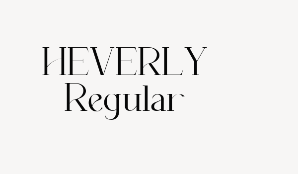 HEVERLY Regular Font