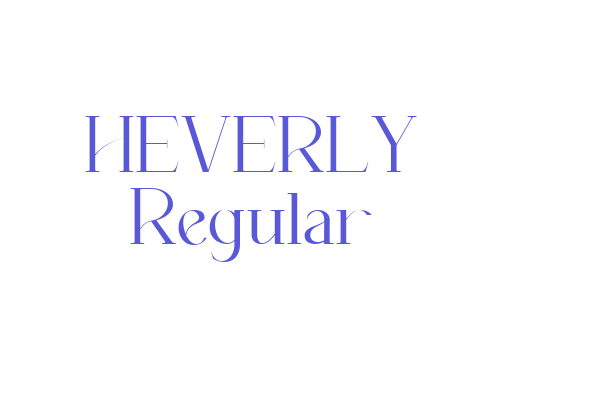 HEVERLY Regular Font