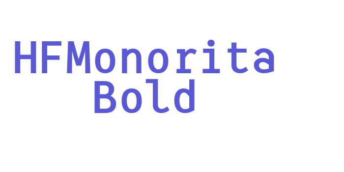 HFMonorita Bold Font Download