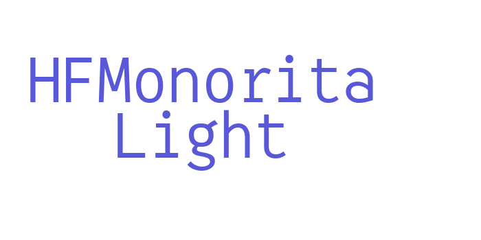 HFMonorita Light Font Download