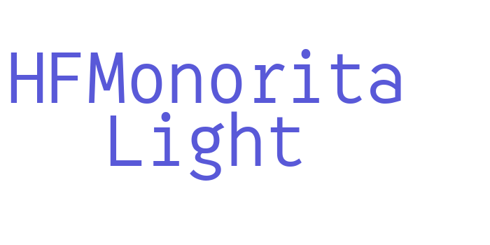 HFMonorita Light Font