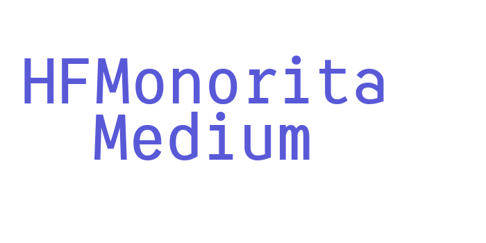 HFMonorita Medium Font Download