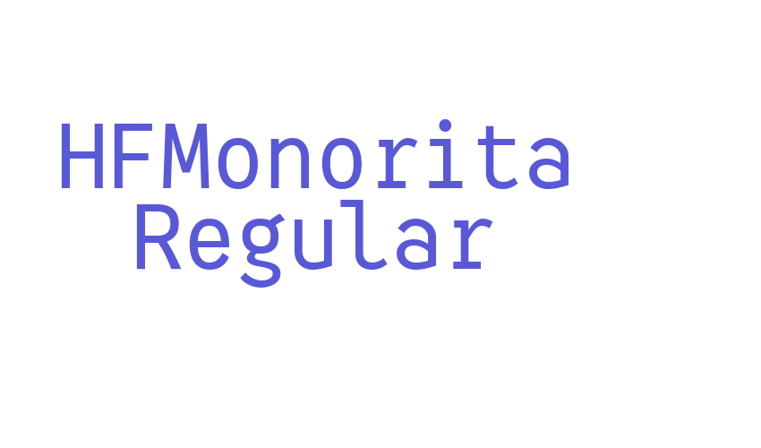 HFMonorita Regular Font Download