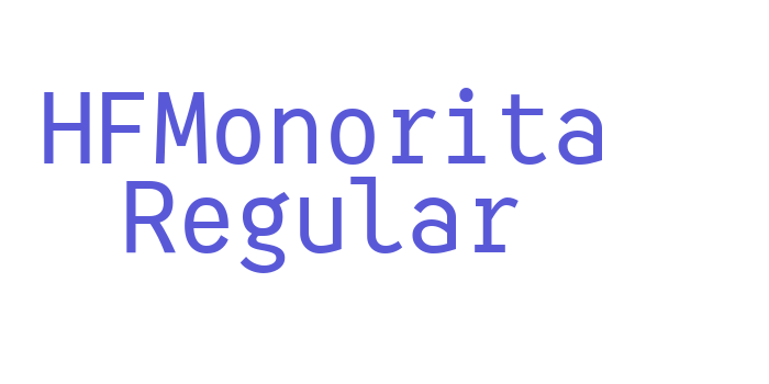 HFMonorita Regular Font Download