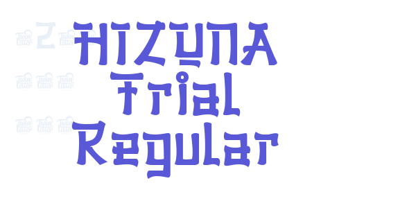 HIZUNA Trial Regular font