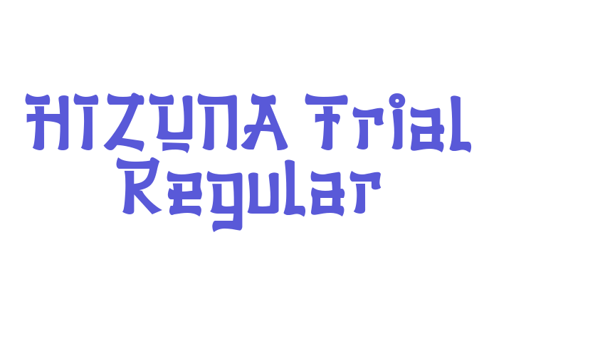 HIZUNA Trial Regular Font Download