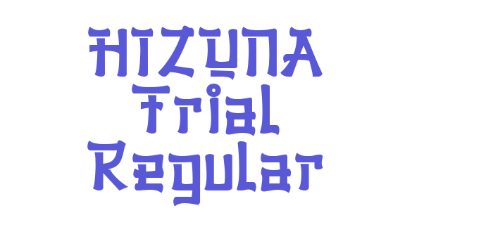 HIZUNA Trial Regular Font Download