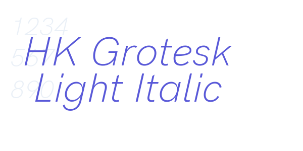 HK Grotesk Light Italic font