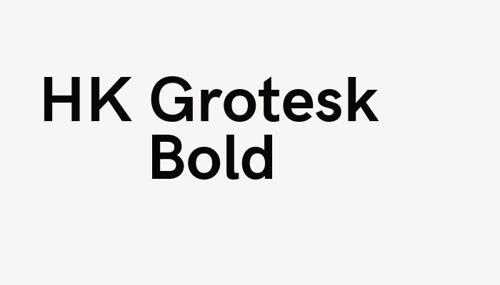 HK Grotesk Bold font download