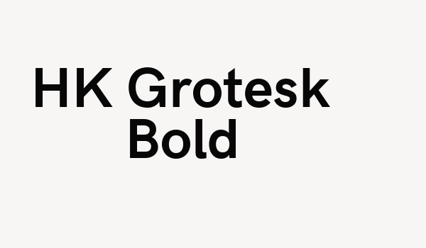 HK Grotesk Bold Font