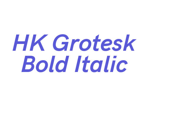 HK Grotesk Bold Italic Font