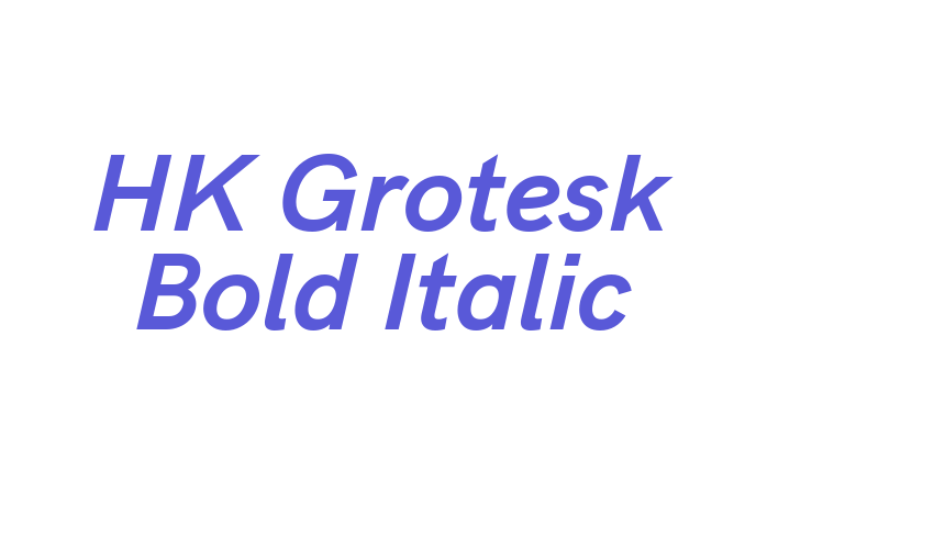 HK Grotesk Bold Italic Font