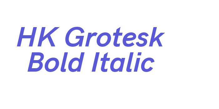 HK Grotesk Bold Italic Font Download