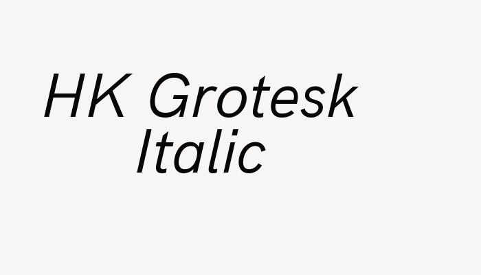 HK Grotesk Italic font download