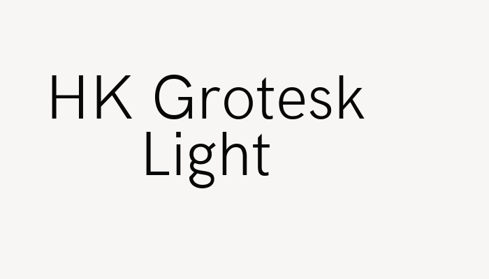 HK Grotesk Light font download