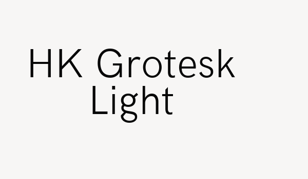 HK Grotesk Light Font