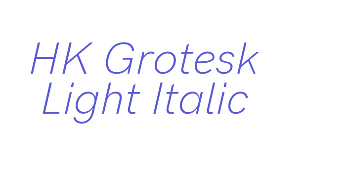 HK Grotesk Light Italic Font Download