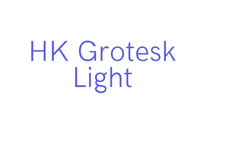 HK Grotesk Light Font