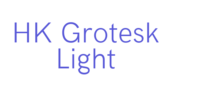 HK Grotesk Light Font