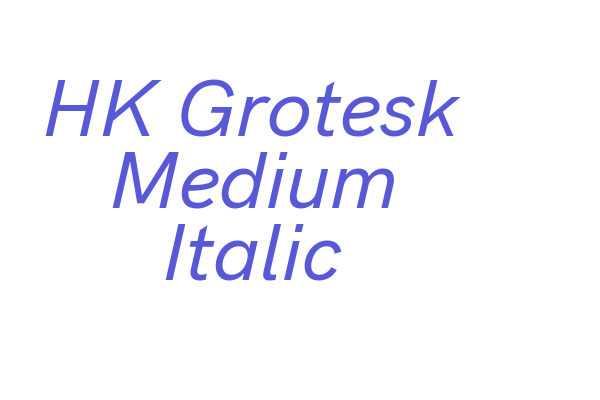 HK Grotesk Medium Italic Font