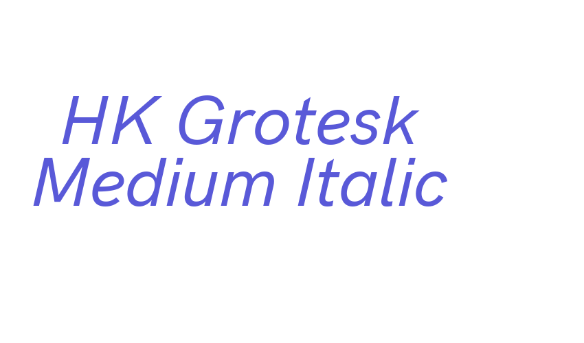 HK Grotesk Medium Italic Font