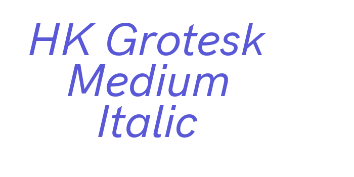 HK Grotesk Medium Italic Font Download