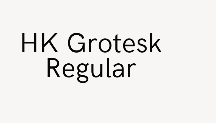 HK Grotesk Regular font download